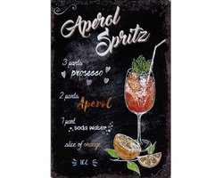 Metalen wandbord Aperol Spritz- 20 x 30 cm