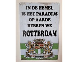 Metalen wandbord 'In de hemel...'