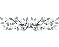 Metalen Wanddecoratie Bladeren - 2 Stuks Vintage Muurkunst voor Binnen en Buiten