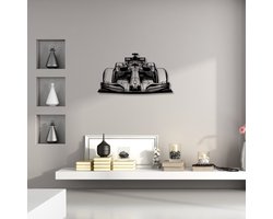 Metalen Wanddecoratie Formule 1 – Max Verstappen - Metaal – 80x48cm – Perfect voor Mancave & Kantoor