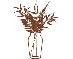 Metalen Wanddecoratie - Wandbord Huis - Woonkamer Aankleden - 3D Zwevend Effect - 36x45cm - Brons