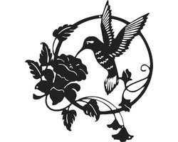 Metalen Wanddecoratie, Wanddecoratie Vogel Decoratie, Kolibrie Dier 3D Muurschilderingen, Ronde Wanddecoratie Woonkamer Slaapkamer Achtergrond Wanddecoratie