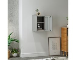 Metalen wandkast Burlöv 50x33x35 cm grijs [en.casa]
