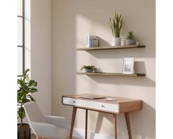 Metalen Wandplank Edge Bronze C33 120 cm - Kunst van Staal