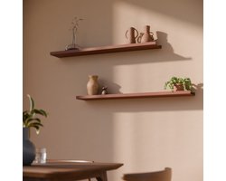 Metalen Wandplank Edge Koperbruin 100 cm - Kunst van Staal