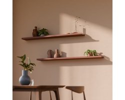Metalen Wandplank Edge Koperbruin 120 cm - Kunst van Staal