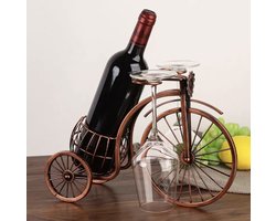 Metalen wijnfleshouder - Fiets  - Voor wijn  & champagne - decoratie - bar - Cadeau - Hotelkamer - Restaurant - Wijnrek - verassing