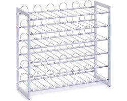 Metalen wijnflessen rek/wijnrek voor 36 flessen 68 x 26,5 x 63 cm - Wijnfles houder stapelbaar