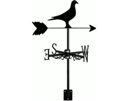 Metalen windwijzer, dakmontage weer windvaan richtingaanwijzer, buitenscène tuinornament voor schuur(duif)