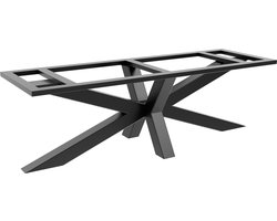 MetaloPro Acamar Frame Extreme – Industrieel Tafelonderstel van Staal, Spin- en Stervormig Design, Ultieme Stabiliteit voor Eet- en Vergadertafels 240x80x76cm