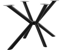 MetaloPro Tafelonderstel Acamar Pipe – Industrieel Metalen Tafelonderstel met Buisontwerp – Zwarte Stalen Basis voor Ronde & Ovale Tafelbladen – Modern Design voor Eet- & Vergadertafels 120x70x72cm