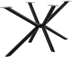 MetaloPro Tafelonderstel Acamar Pipe – Industrieel Metalen Tafelonderstel met Buisontwerp – Zwarte Stalen Basis voor Ronde & Ovale Tafelbladen – Modern Design voor Eet- & Vergadertafels 140x70x72cm