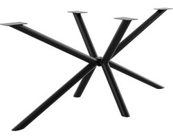 MetaloPro Tafelonderstel Acamar Pipe – Industrieel Metalen Tafelonderstel met Buisontwerp – Zwarte Stalen Basis voor Ronde & Ovale Tafelbladen – Modern Design voor Eet- & Vergadertafels 160x70x72cm