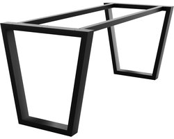 MetaloPro Tafelonderstel Atria – Trapezvormige Stalen Tafelpoten met Poedercoating – Modern & Industrieel Design – Voor Eet- Werk- en Kantoortafels 120x70x72cm