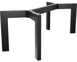 MetaloPro Tafelonderstel Barax Extreme - Zwart Stalen Frame met Middenbalk - Robuuste Industriële Constructie voor Grote Eet- en Werktafels - Modern Design voor Thuis en Kantoor 210x80x72cm