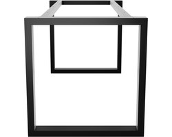 MetaloPro Tafelonderstel Eta – Zwart Metalen Frame met Minimalistisch Ontwerp – Stevige Basis voor Eet- en Werktafels in Moderne Woningen en Kantoren 170x70x72