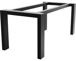 MetaloPro Tafelonderstel Etamin Extreme – Zwart Stalen Frame in Industriële Stijl – Robuust en Minimalistisch Onderstel voor Grote Eet- en Werktafels 200x80x72cm