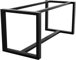 MetaloPro Tafelonderstel Porto – Zwart Stalen Frame met Minimalistisch Design – Moderne Basis voor Eet-, Werk- en Kantoortafels in Loft- en Scandinavische Stijl 180x70x72cm
