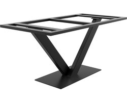 MetaloPro Tafelonderstel Thuban Frame - Moderne Metalen Constructie Met V-Vormig Frame, Stabiele Basis, Ideaal Voor Eet- En Werktafels - 160x80x74cm