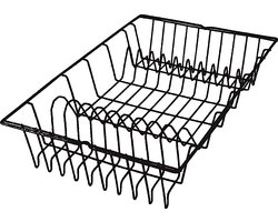 Metaltex - Afdruiprek Germatex - 48x30 cm - Zwart - 3 jaar garantie