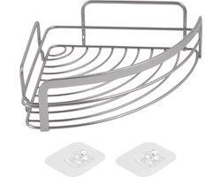 Metaltex - Doucherek - Badkamerrek ChromeTherm - Doucherek zonder boren - Hoekrek - Inclusief Montagemateriaal - Milieubewuste keuze