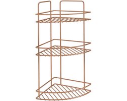 Metaltex - Doucherek - hoek - 3-laags - koperkleurig