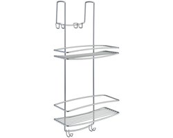 Metaltex - Doucherek Onda - Badkamerrek - 26x20x58cm - 5 jaar garantie - Hangen Zonder Boren - Over Douchewand