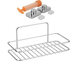 Metaltex - Doucherek Reflex - 1 laag - Badkamerrek - Met vacuum-fix montageset - Chrometherm