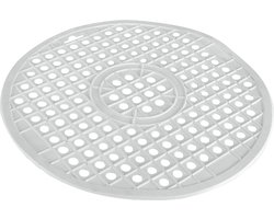 Metaltex - Gootsteenmat Rond - Gootsteenzeil - 32 cm - PVC - Wit