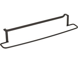 Metaltex - Handdoekhouder - Theedoekhouder - Handdoekrek - Zwart - 38x8x6cm