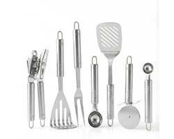 Metaltex - Keukengerei set - 7-delig - Imperial Line - RVS & Kunststof - Zwart