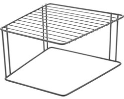 Metaltex - Keukenkast rekje Boxe - Bordenrek - Rek voor borden - 1 Etage - Zwart - Stabiel