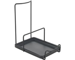 Metaltex - Pannendekselhouder - Keukenrek - Dekselhouder - Keuken Organizer - Zwart