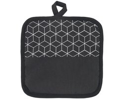 Metaltex pannenlappen set 2 stuks zwart wit