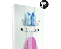 Metaltex - Rek voor strijktafel - Strijkplankhouder - Over de deur - 28x15x49 cm - Zilvergrijs