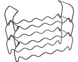 Metaltex - Stapelbaar Wijnrek - Flessenrek - 12 Wijnflessen - Wijnfleshouder - Zwart - 3 Stuks