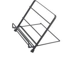 Metaltex - Tablet standaard en Kookboekenhouder - Tablet houder - Inklapbaar - Voor iPad, Tablets en Kookboeken - Zwart - 20x18x16 cm