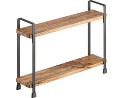 Metaltex - York Lava - Kruidenrek 2 etages - Hout en metaal - 8 x 34 x 23 cm