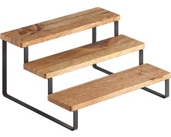 Metaltex - York Lava - Kruidenrek - 3 etages - 23 x 27 x 13 cm - Hout en Metaal