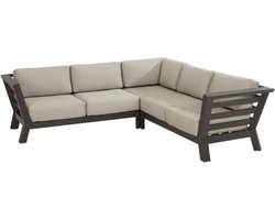 Meteoro hoek loungeset 3-delig antraciet 4 Seasons Outdoor
