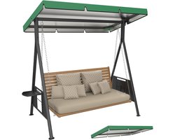 METERXITY 1-pack Swing vervangende luifel, 15,5 x 10,8 x 0,5 cm 600D dikker Oxford terrasschommels met luifel waterdichte stof voor buiten tuin/tuin/park/veranda/terras [donkergroen]
