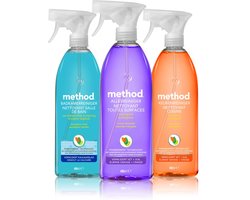 Method - Badkamer + Keuken + Allesreiniger franse lavendel ecologische spray 3x 828ml
