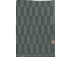 Mette Ditmer - Geo handdoek Pine Green 50 x 95 cm