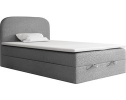 Meuba Home - Vivaldi Boxspring - Grijs - 120x200 - Stof - Met topper 8cm
