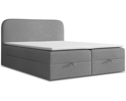 Meuba Home - Vivaldi Boxspring - Grijs - 180x200 - Stof - Met topper 8cm