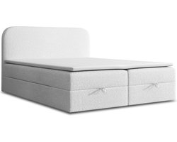 Meuba Home - Vivaldi Boxspring - Wit - 180x200 - Stof - Met topper 8cm