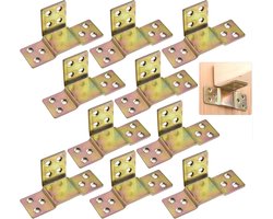 Meubel Aansluiting Scharnier Houten Balkbevestiging Railbeugels Ophanging Verbinding Fittingen Schrijnwerk Haken Bevestiging voor Bedframe Metaal 10 Sets