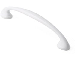 Meubel Greep 128 mm Zamac/Wit – Geschikt voor o.a. Meubels, Lades en Kastjes