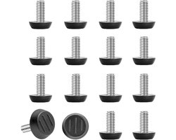 Meubel Levelers - Tafelvoet Schroeven - Meubels Stabiliseren - Verstelbaar Zwaar Gebruik - 1/4-20 UNC - Zwart