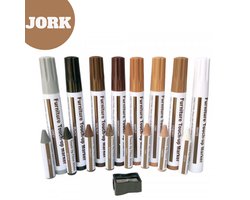 Meubel reparatie stift - Edding - Laminaat reparatieset - Meubelstiften voor reparatie - Meubelmarker - Edding meubelmarker - Meubel stift - Meubel reparatie stiften - Meubelstiften hout - Hout reparatie - Hout wax - Xxl - 17 Delig